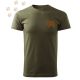 Hímzett Pomerániai Törpespicc sziluett mintás Férfi-unisex póló - Khaki