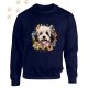 Havanese (03) mintás kereknyakú pulóver - Több színben