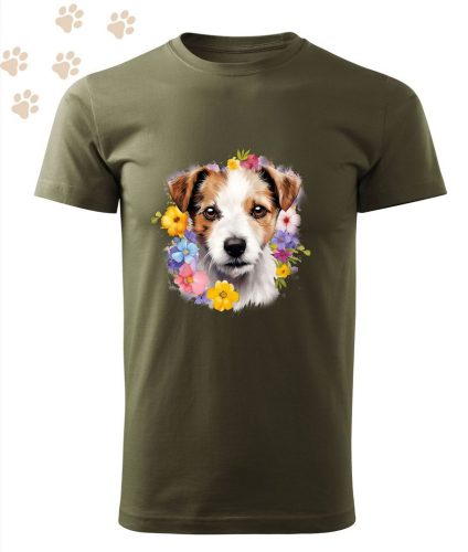 Jack Russell Terrier (04) mintás Férfi-unisex póló - Több színben