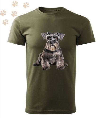 Közép Schnauzer (04) mintás Férfi-unisex póló - Több színben