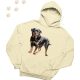 Rottweiler (01) mintás kapucnis pulóver - Több színben