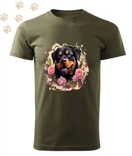 Rottweiler (05) mintás Férfi-unisex póló - Több színben