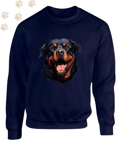 Rottweiler (08) mintás kereknyakú pulóver - Több színben