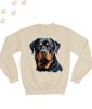 Rottweiler (09) mintás kereknyakú pulóver - Több színben