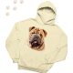 Shar Pei (09) mintás kapucnis pulóver - Több színben