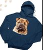 Shar Pei (09) mintás kapucnis pulóver - Több színben