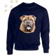 Shar Pei (10) mintás kereknyakú pulóver - Több színben