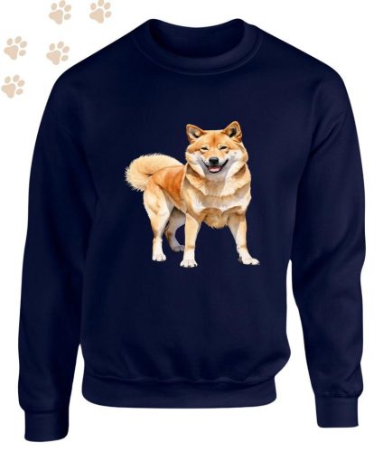 Shiba Inu (01) mintás kereknyakú pulóver - Több színben