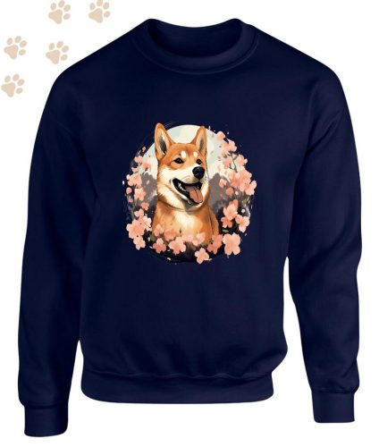 Shiba Inu (02) mintás kereknyakú pulóver - Több színben