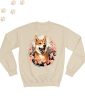 Shiba Inu (02) mintás kereknyakú pulóver - Több színben