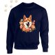 Shiba Inu (04) mintás kereknyakú pulóver - Több színben