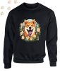 Shiba Inu (05) mintás kereknyakú pulóver - Több színben