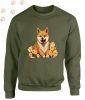 Shiba Inu (06) mintás kereknyakú pulóver - Több színben