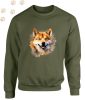 Shiba Inu (07) mintás kereknyakú pulóver - Több színben