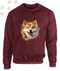 Shiba Inu (07) mintás kereknyakú pulóver - Több színben