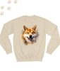 Shiba Inu (07) mintás kereknyakú pulóver - Több színben