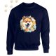 Shiba Inu (10) mintás kereknyakú pulóver - Több színben