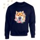 Shiba Inu (11) mintás kereknyakú pulóver - Több színben