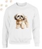 Shih Tzu (01) mintás kereknyakú pulóver - Több színben