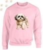 Shih Tzu (01) mintás kereknyakú pulóver - Több színben