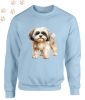 Shih Tzu (01) mintás kereknyakú pulóver - Több színben