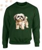 Shih Tzu (01) mintás kereknyakú pulóver - Több színben