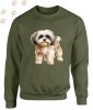 Shih Tzu (01) mintás kereknyakú pulóver - Több színben