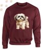 Shih Tzu (01) mintás kereknyakú pulóver - Több színben