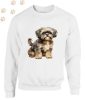 Shih Tzu (02) mintás kereknyakú pulóver - Több színben