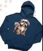 Shih Tzu (03) mintás kapucnis pulóver - Több színben