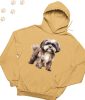 Shih Tzu (03) mintás kapucnis pulóver - Több színben