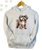 Shih Tzu (03) mintás kapucnis pulóver - Több színben