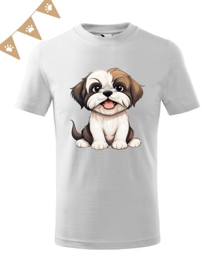 Shih Tzu (04) mintás Gyerek póló - Több színben