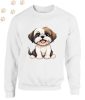 Shih Tzu (04) mintás kereknyakú pulóver - Több színben