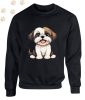 Shih Tzu (04) mintás kereknyakú pulóver - Több színben