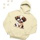 Shih Tzu (05) mintás kapucnis pulóver - Több színben