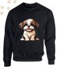 Shih Tzu (05) mintás kereknyakú pulóver - Több színben