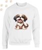 Shih Tzu (06) mintás kereknyakú pulóver - Több színben