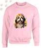 Shih Tzu (08) mintás kereknyakú pulóver - Több színben