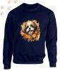 Shih Tzu (09) mintás kereknyakú pulóver - Több színben