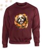 Shih Tzu (09) mintás kereknyakú pulóver - Több színben