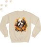 Shih Tzu (09) mintás kereknyakú pulóver - Több színben