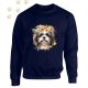Shih Tzu (13) mintás kereknyakú pulóver - Több színben