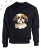 Shih Tzu (15) mintás kereknyakú pulóver - Több színben