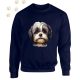 Shih Tzu (17) mintás kereknyakú pulóver - Több színben