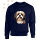 Shih Tzu (18) mintás kereknyakú pulóver - Több színben
