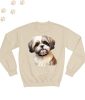 Shih Tzu (19) mintás kereknyakú pulóver - Több színben