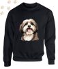 Shih Tzu (20) mintás kereknyakú pulóver - Több színben