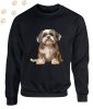 Shih Tzu (26) mintás kereknyakú pulóver - Több színben