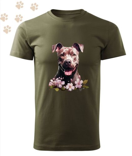 Staffordshire Terrier (03) mintás Férfi-unisex póló - Több színben